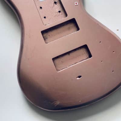 Pink Metallic Finish 5 String Bass Body image 2