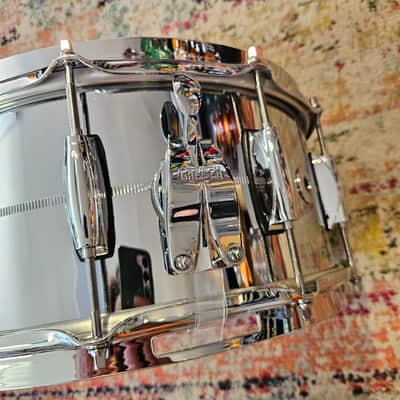 Gretsch Brooklyn 14x6.5" Chrome Over Brass Snare - 1.2 MM Brass Shell image 4