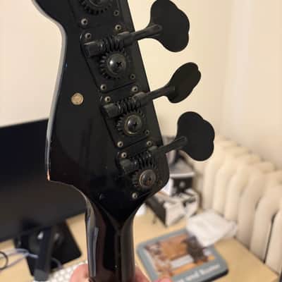 1985 Fender Japan Jazz Bass Special (Boxer Series) - E-Series MIJ - Black w/ Slanted Pickups image 4