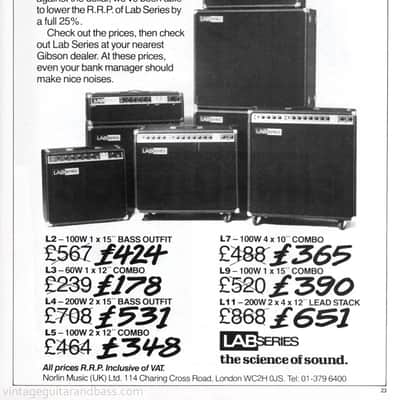 Gibson / Moog Lab Series L9 100W / EVM 15"/ Guitar Amplifier w/ new caps = BB King Ty Tabor image 5