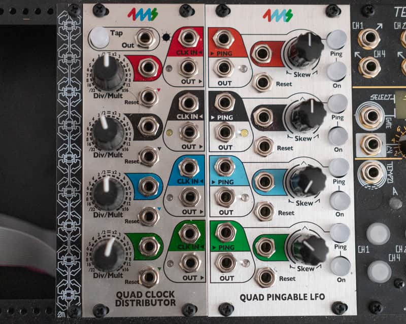 4ms Quad Clock Distributor + Quad Pingable LFO (QCD / QPLFO) image 1