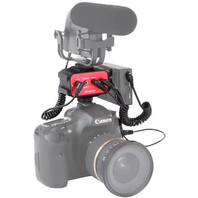 Mint Saramonic SR-AX100 Battery-Free 2-Ch On-Camera 1/8” (3.5mm) Audio Mixer image 4