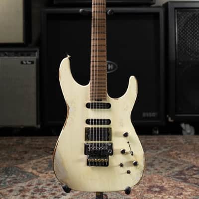 Jackson Custom Shop Special Edition PC1 Phil Collen Signature HSS FR84 Electric Guitar - Nitro Tour Relic Vanilla Shake with Hardshell Case image 4