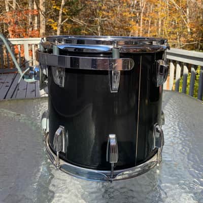 Ludwig 13x12 Black Cortex 6 Ply Power Tom 80's - Black Cortex image 1