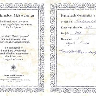 Gerold Karl Hannabach "Sondermodell" - Meistergitarre 2007 image 8