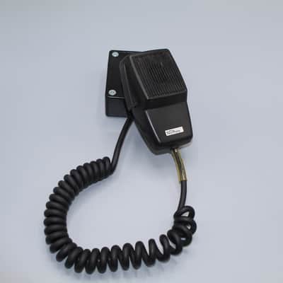 Circuit Bent Push-to-Talk Vintage Dynamic CB Microphone w/Filter Control-Lo Fi Mic + Mic Stand Clip + Mic Stand Clamp by Statikstramentz image 1