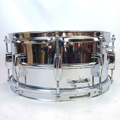 Ludwig PRE-SERIAL #402 Supraphonic 6.5x14"Snare Drum Keystone Badge Red Felt 60s image 3