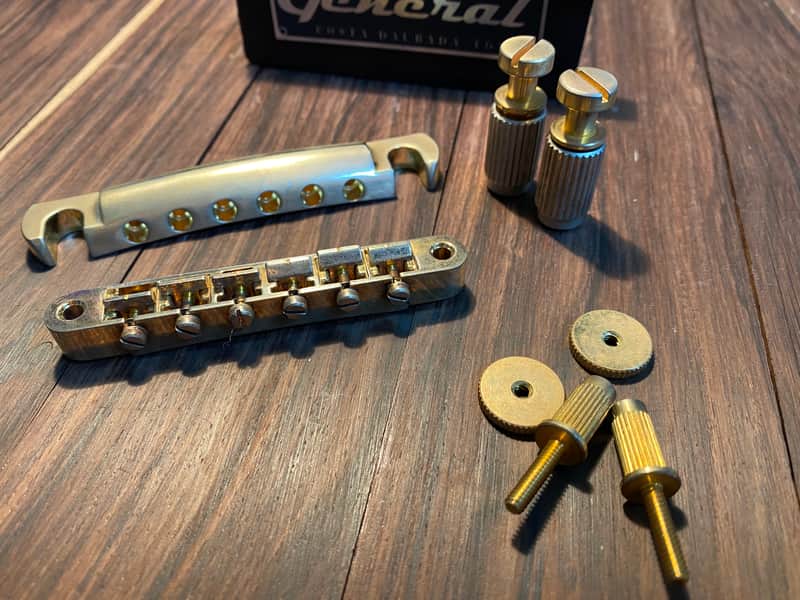 Faber  Bulk set Faber hardware for Les paul Nashville to True historic correct hardware Aged Gold co image 1