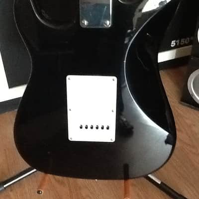 Burswood Strat with Flame Maple neck Black image 4