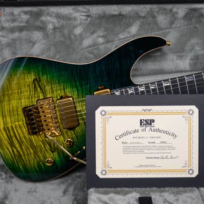 ESP Original Series M-II CTM FM FR Flame Maple Top Turquoise Green Tear Drop 2025 w/OHSC image 11