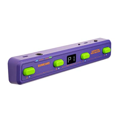 SONICAKE Pocket Control - MIDI Foot Controller, Wired/Wireless MIDI Transmission, USB Host, 4 Buttons BT Rechargeable Page Turner Pedal for Musician/Live Performance/Studio (Purple)) image 1