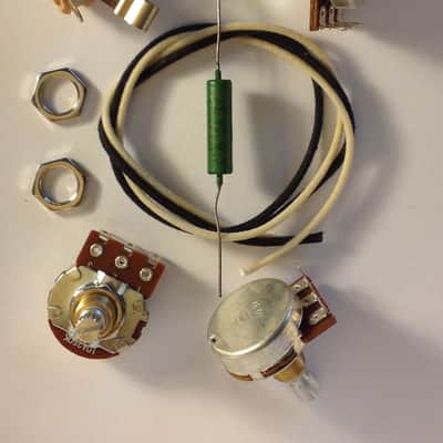 Wiring Harness Kit For J Bass Bourns Knurled Pots .047uf Soviet PIO Capacitor image 1