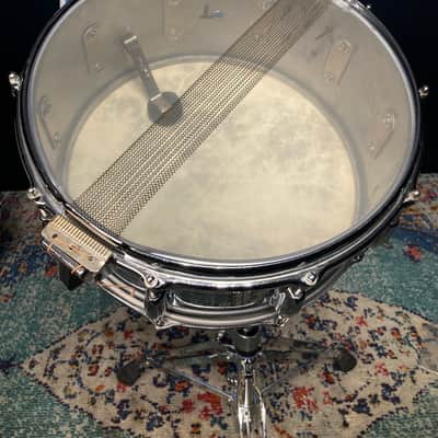 Slingerland - 1960s 6.5x14" Chrome over Brass Radio King – No. 142,  Niles Badge image 15