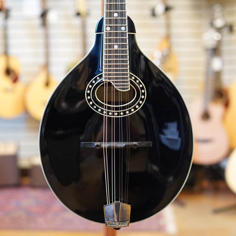 Eastman MD404-BK Oval Hole A-Style Mandolin Black w/Hard Case image 1