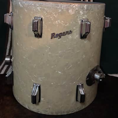 Rogers Kit Holiday 1960s 20, 12, 14 White Marine Pearl image 9