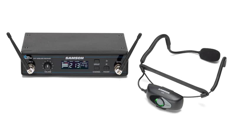 Samson AirLine 99 Wireless Fitness Headset System With Qe Fitness Mic (ah9-Qe/cr99) - D Band image 1