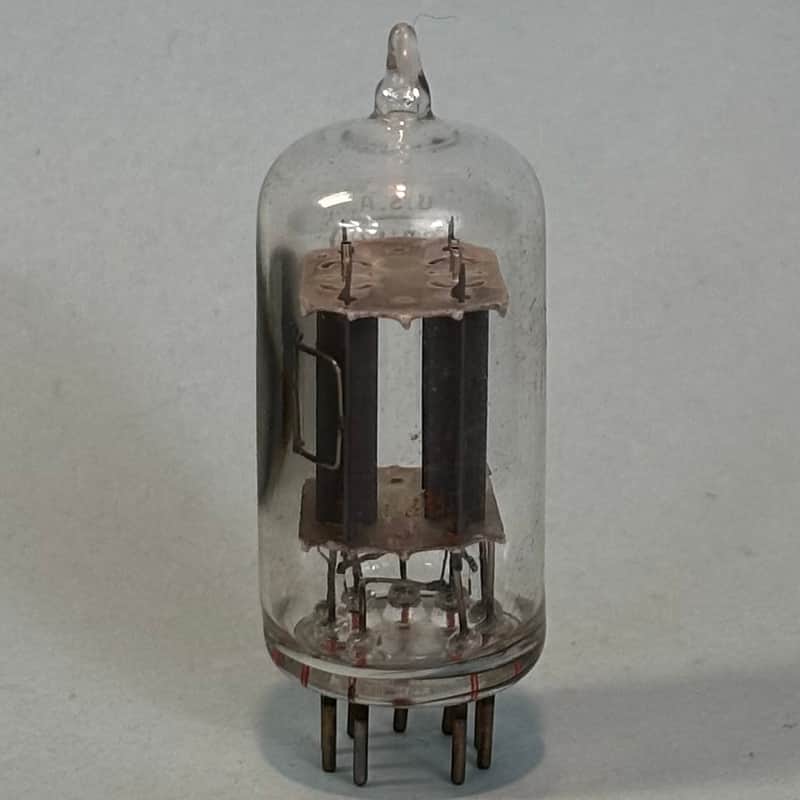 1960s RCA 12AU7A ECC82 Vintage Long Gray Plate Side D Getter Tube! T481 image 1