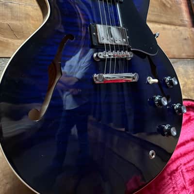 2025 Gibson ES-335 Figured Deep Ocean Burst w/case image 1