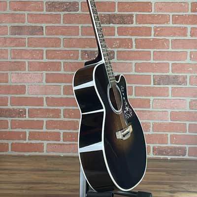 Takamine EF450C-TT TTB NEX Thermal Top Acoustic-electric Guitar - Transparent Black Burst image 9