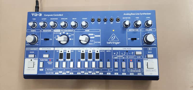 Behringer TD-3 Analog Bass Line Synthesizer - Blue image 1
