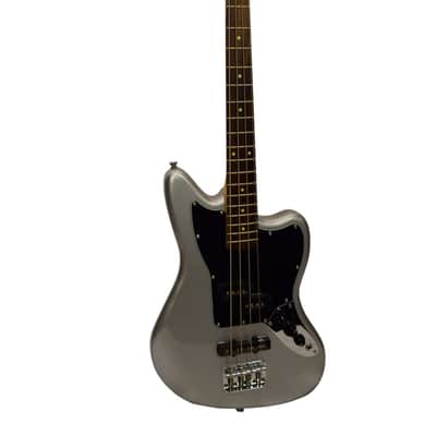 2017 Squier Vintage Modified Jaguar Bass Special SS - Short-Scale, Silver image 1