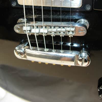 Vintage Memphis LP Copy Electric Guitar Black w/ EMG Pickups image 5