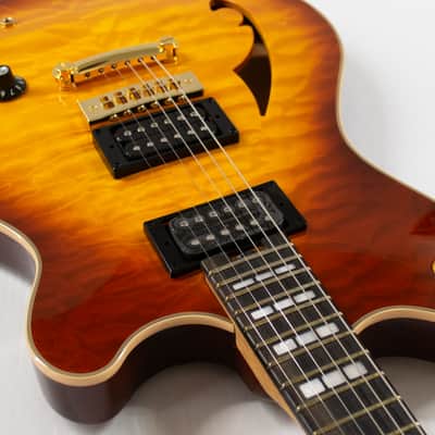 EVH SA-126 Special Quilted Maple Semi-hollowbody Electric Guitar - Tobacco Burst image 6