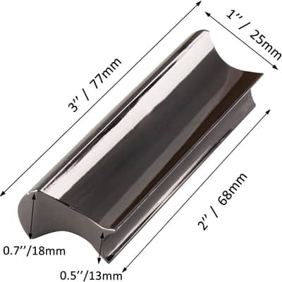 Electric Lap Steel Guitar Slide Bar,Stainless Steel Tone Bar Slide for Electric Guitar Dobro Hawaiian Guitar(Black) image 3
