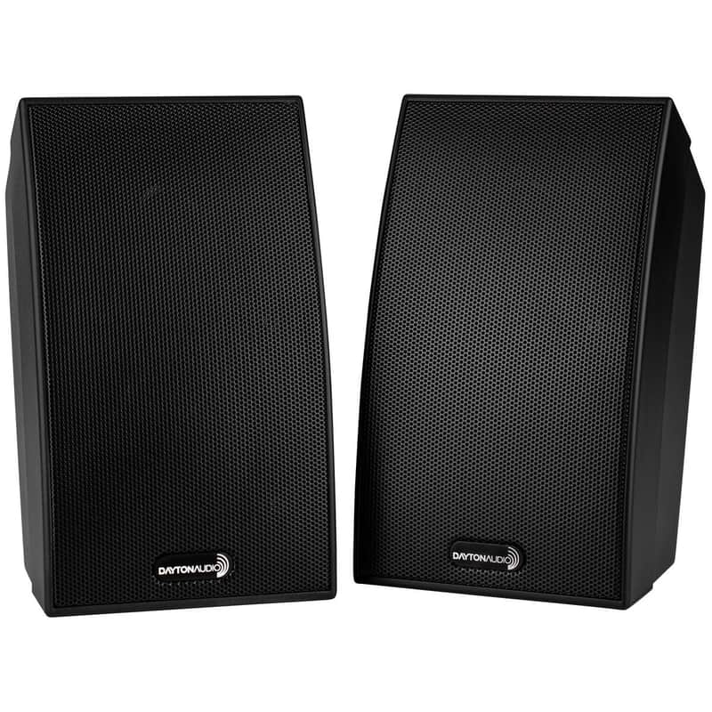 Dayton Audio - SAT-BK - 2-Way Satellite Speaker - Pair - Black image 1