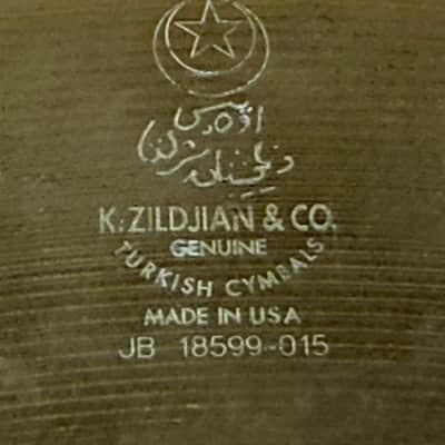 23 YEARS OLD BRILLIANT FINNISH PROTOTYPE 18” Zildjian K DARK THIN Crash 1420g image 6