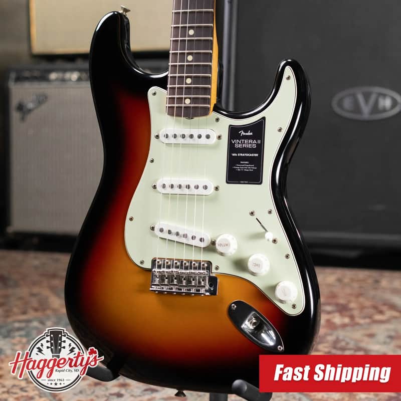 Fender Dealer Exclusive Vintera Road Worn '60s Stratocaster, Rosewood Fingerboard Electric Guitar - 3-Color Sunburst with Hardshell Case image 1