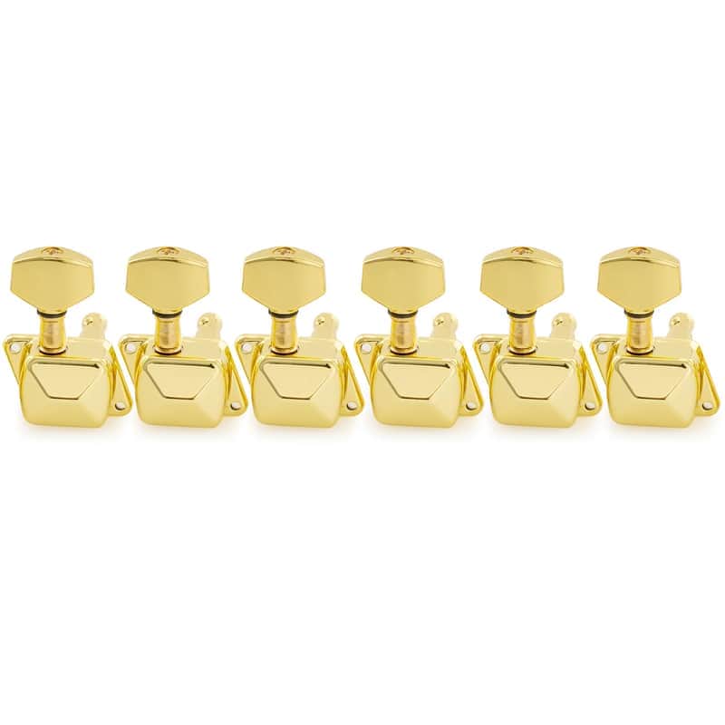 Inline 6R Guitar Semi Closed Strat Tele Style Tuning Pegs Machine Heads in Gold image 1
