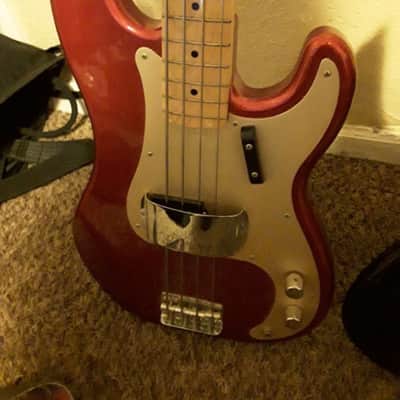 Fender Precision Duck Dunn Signature Bass 1998 Candy Apple Red image 6
