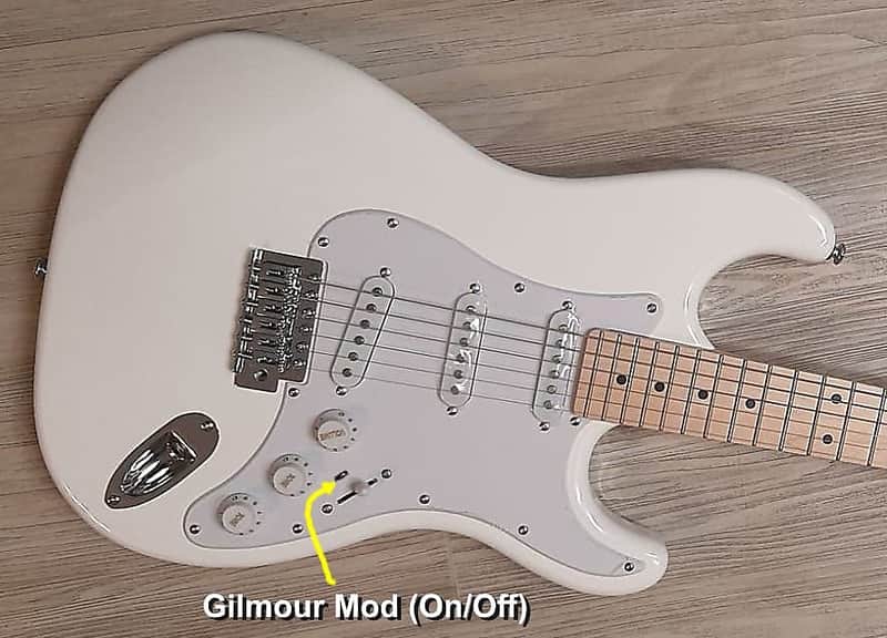 2025 Elite® Stratocaster Gilmour Mod'd Style Guitar White Classic Strat SSS image 1