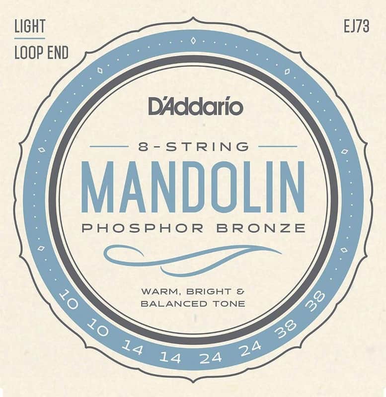 Set of D'Addario EJ73 Phosphor Bronze Mandolin Strings, Light, 10-38 image 1