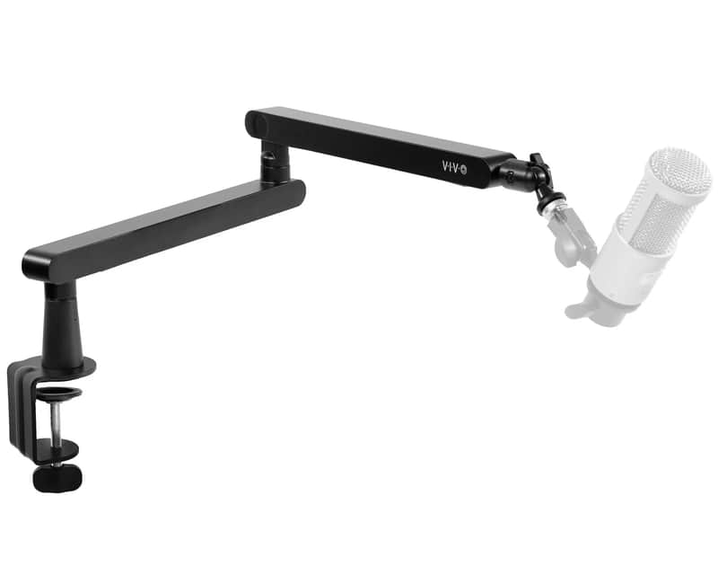 Low Profile Microphone Desk Mount – Adjustable Boom Arm for Podcast, Streaming & Recording image 1