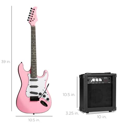 Best Choice Products Beginner Electric Guitar Kit w/ Case, 10W Amp, Tremolo Bar - 39in-3 Color Sunburst image 6