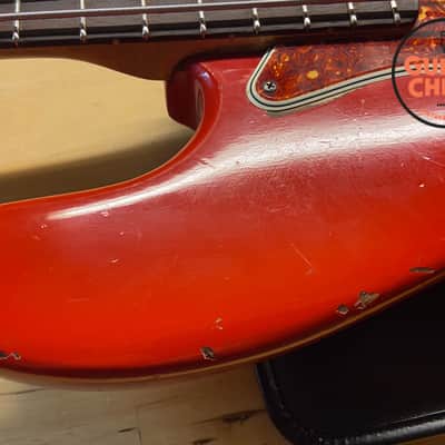 1965 Fender Jazz Bass – Dakota Red w/ Matching Headstock, Original Pickups, OHSC image 10