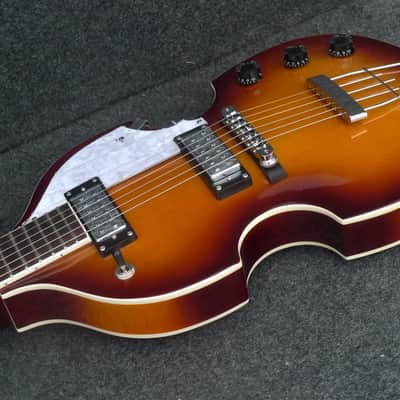 Hofner HI-459-SB Ignition PRO Beatle 6 String Electric Guitar Sunburst Violin Beatle Body Shape image 3