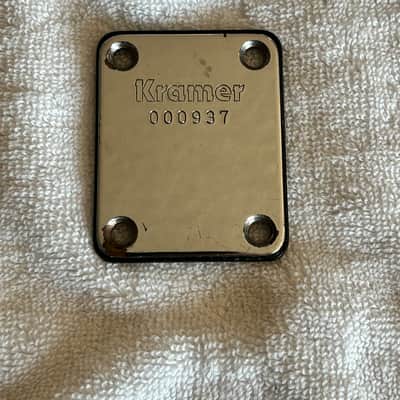 Kramer Globe Logo Neck Plate 1984 - Chrome image 2
