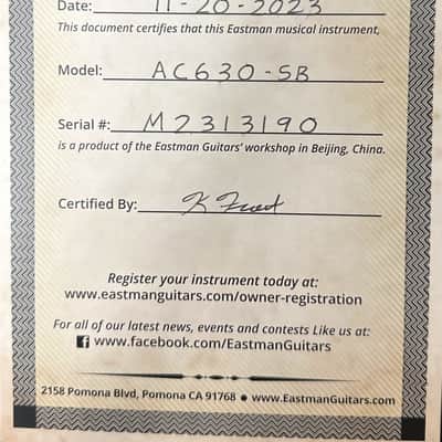 Eastman AC630-SB Jumbo Acoustic Guitar w/ Hard Case & Free Pro Setup image 15