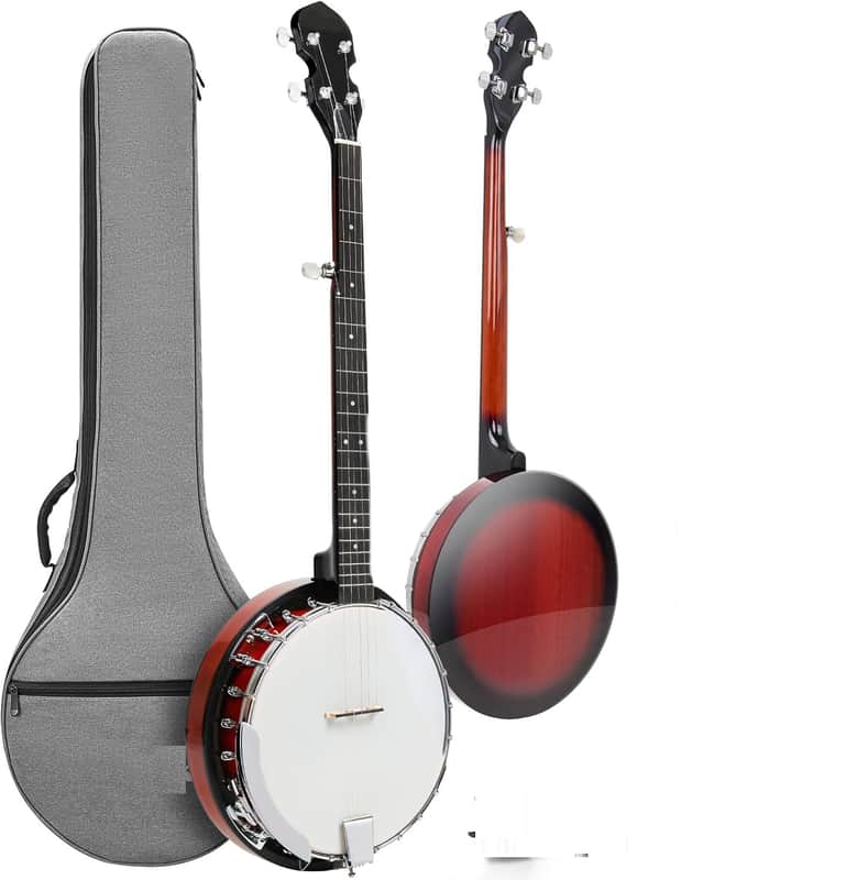 Banjo 5 String Banjos,Professional Full Size 38 Inch Open or Closed Back With Resonator, Bridge, Strings Pack, Finger Picks, Strap, Case, Tuner Accessories Set Gift Choice for Adults Beginner image 1