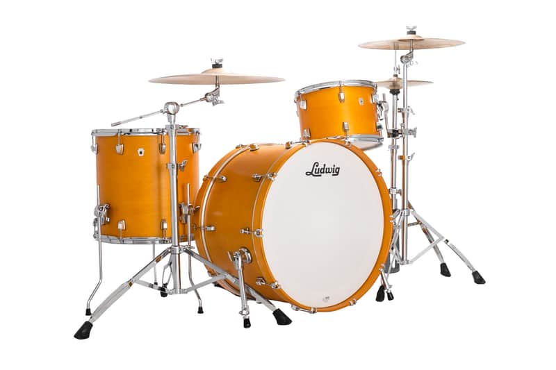 Ludwig NeuSonic Satin Golden Slumbers Painted Pro Beat Drums 14x24_16x16_9x13 3pc Shell Pack | NEW Authorized Dealer image 1