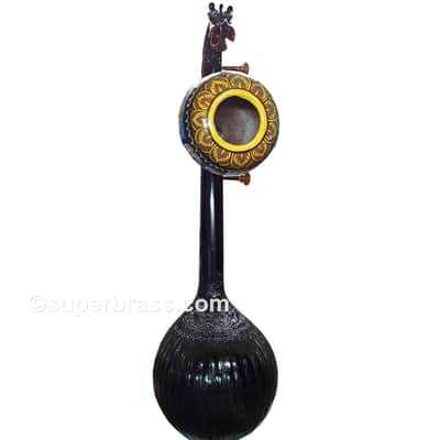 Concert Ekandam Saraswathy Veena Full Carving Ebony Finish Direct from Thanjavur, w Fiberglass Case. USA TARIFF INCLUDED image 5