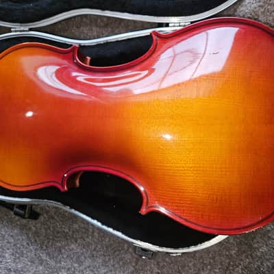 K Schiller Student size 4/4 violin w/ case.  Miss soundpost image 13
