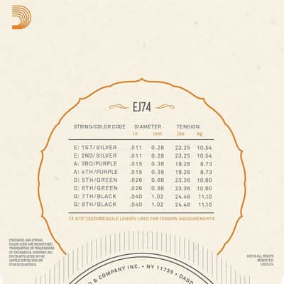 D'Addario EJ74 Phosphor Bronze Mandolin Strings, Medium, 11-40 image 5