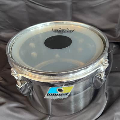 VINTAGE Ludwig 1970's Stainless Steel 8 piece Concert Tom Configuration image 14