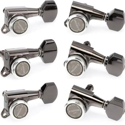 Gotoh SG381-07 MG-T Locking Tuning Machine Set - 6 In-line Right-handed  Cosmo Black image 2