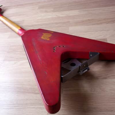 TPP Lonnie Mack "NUMBER 7" Gibson Epiphone 58 Korina Flying V Tribute - Relic image 3