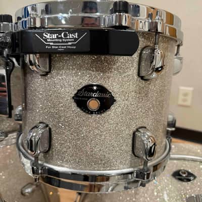 ~WOW!~ TAMA Starclassic Performer 6-Piece 10/12/14/16/22/22 Double Bass Drum Kit Set in Vintage Silver Glitter with RoadRunner Soft Bags (Rm 4) image 3